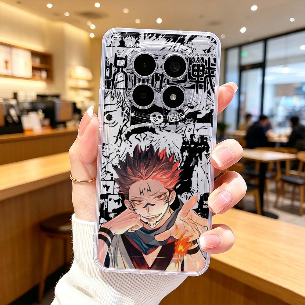 Phone Cases Jujutsu Kaisen - Coque de téléphone transparente protectrice Jujutsu