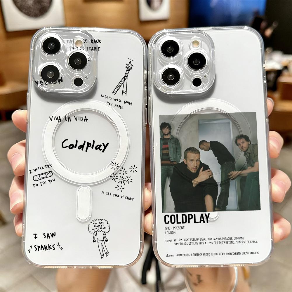 Phone Cases Iphone 13 - Coque de téléphone magnétique transparente C-Coldplay